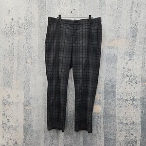 Nike Golf Men's Pants 38x30 Black Dri-Fit Plaid Tour Performance Stretch